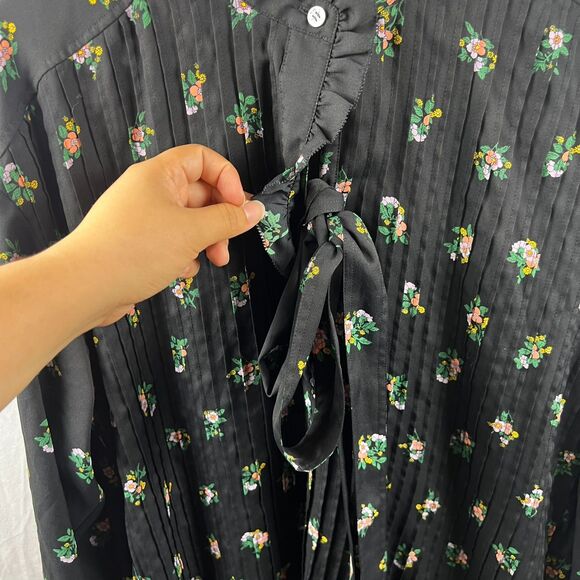 Tory Burch Daybreak Ditsy Ruffle Front Dress Size S - Picture 7 of 11